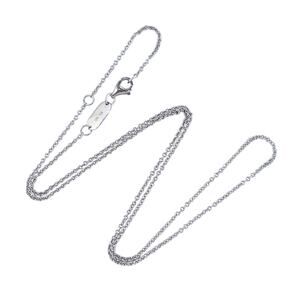 Estate Sterling Silver 925 0.9mm Cable Chain Necklace 16"-18"